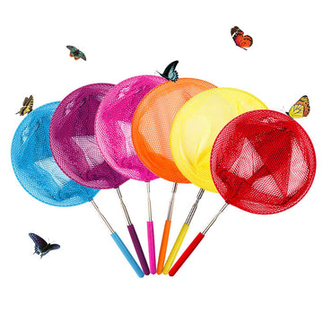 Tsyan Telescopic Butterfly Net, Perfect For Catching Bugs Insect Small Fish,Outdoor Tools Colorful Extendable Up To 34'' For Kid