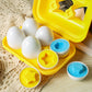 Hansgo Shape Matching Eggs Toys For Toddlers, 6 Easter Egg Toys With Storage Carton, Educational Color And Shape Matching Set
