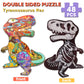 Has Floor Puzzles For Ages Kids 4-10, 48 Pcs Double-Sided Dinosaur Puzzles, Unique Large Pieces Irregular Shape Jigsaw Puzzle For Children(T-Rex)
