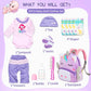 11 Pcs Set Reborn Baby Girl Doll Clothes Outfit Accessories Purple Mermaid Unicorn for 17-22 Inch Reborn Doll Newborn Girl