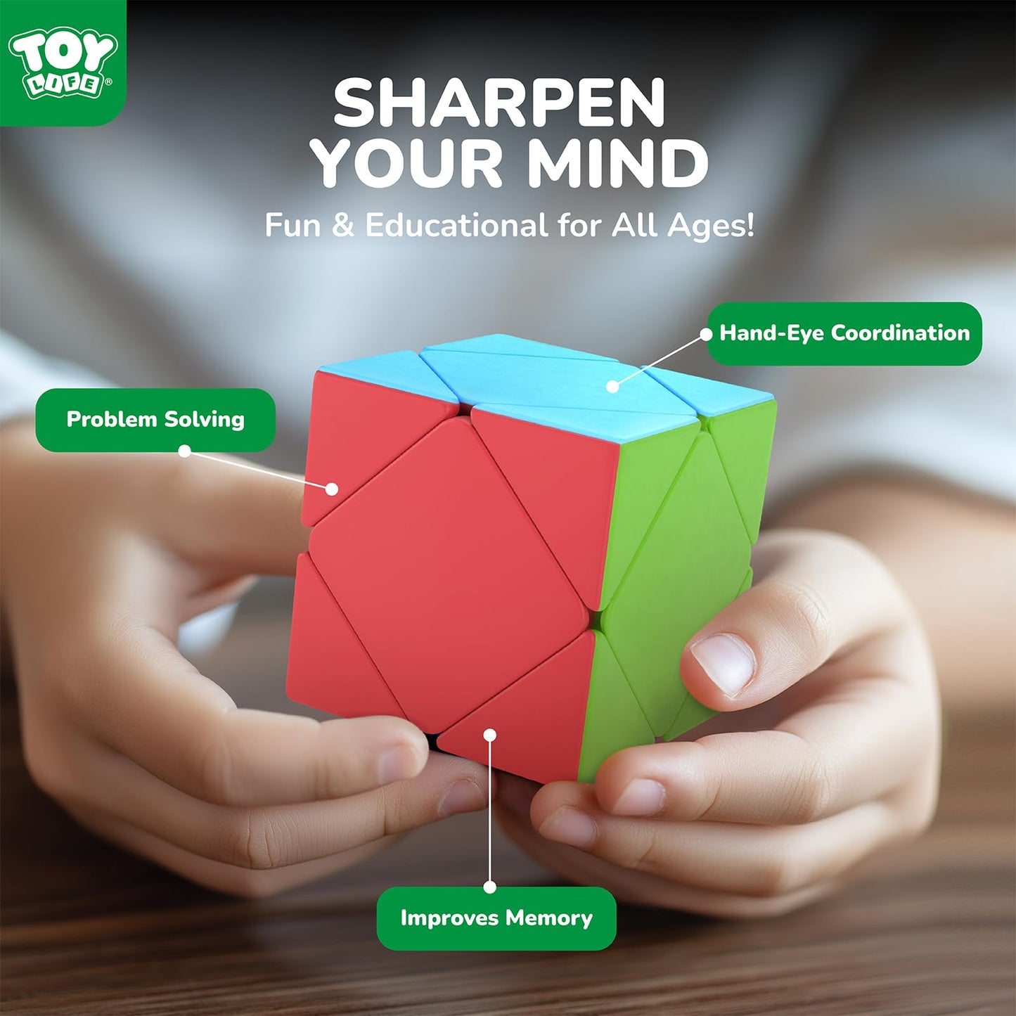 STEAM Life Speed Cube Set 10 Pack Magic Cube | Includes Speed Cubes 3x3  2x2  4x4  Pyramid Cube  Megaminx Cube Puzzle Cube Bundle Collection Cube Toys Gift for Kids & mature-themeds