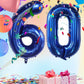40Inch Navy Blue Number 60 Balloons Self-Sealing Balloon 60 Numbers For Birthday Party Decorations And Anniversary Party Decor (
