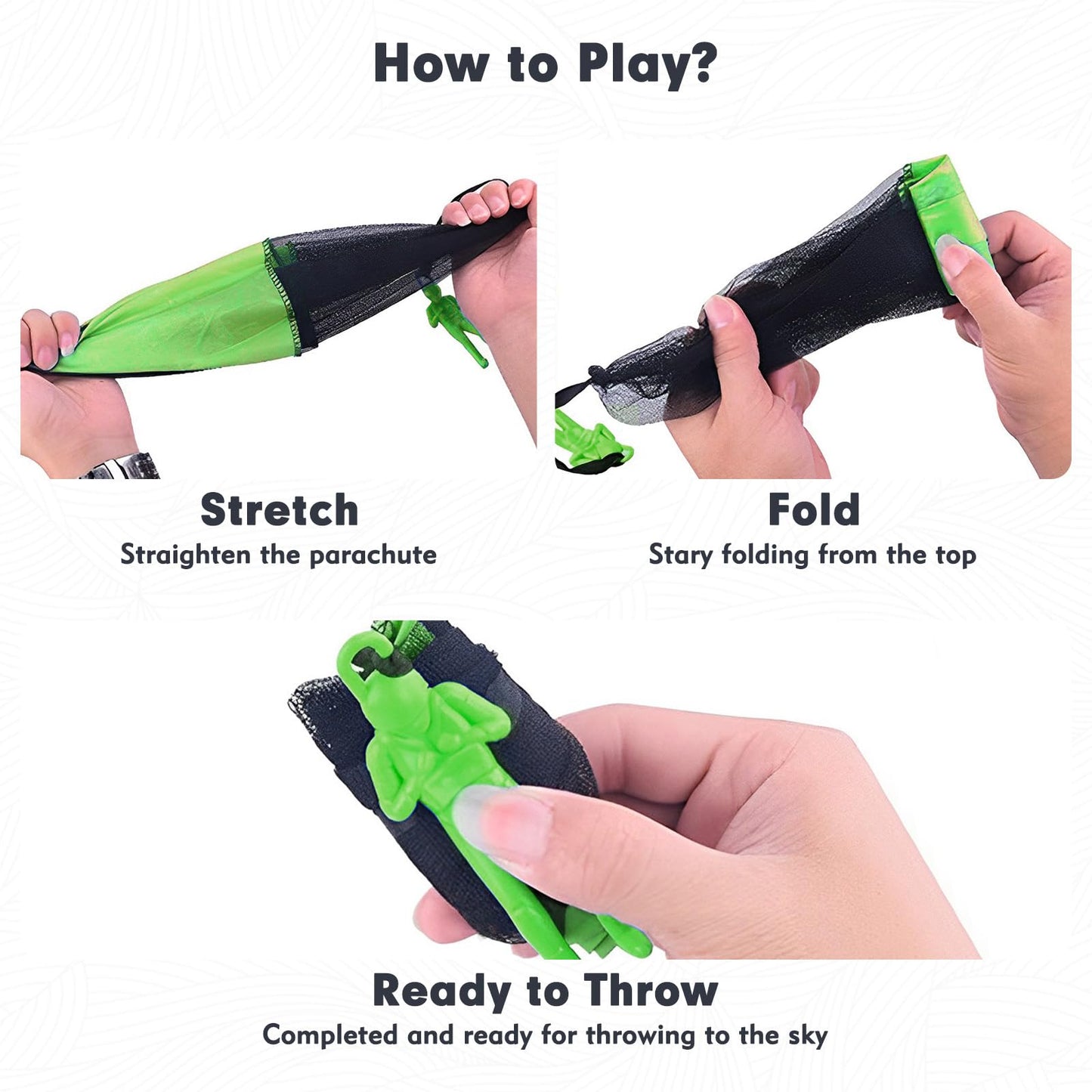 6 Pcs Parachute Toy  Tangle Free Ourdoor Parachute Toys for Kids  6 Flying tossing Toys  Indoor & Outdoors