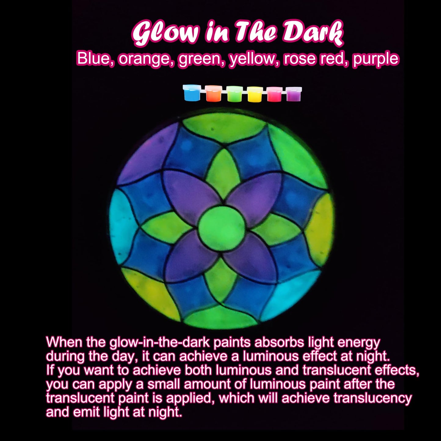 Ayhuhra 30 Sets Mandala Suncatchers Craft Kits Stained Glass DIY Window Paint Art Flower Suncatcher Kits for Spring Summer Party