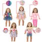 Augfrog 5 Sets Of 18 Inch Doll Clothes And 2 Pairs Of Doll Shoes (Send By Random) For 18 Inch American Doll, Best Birthday Festi