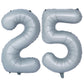 40 In Matte Gray Number Balloons Helium Foil Mylar Balloon Birthday Party Banquet Decoration 25