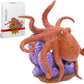 Gemini&Genius Octopus Toys for Kids, Realistic Octopus Action Figure, Marine Animal Figurine Toy, Under The Sea Life Figure Educ