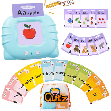 Qutz Talking Flash Cards,Abc Learning For Toddlers 2-4, Autism Toys, Speech Therapy Toys, Educational Words Flash Cards Kindergarten For Boys And Girls, 272 Sight Words