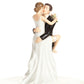 Wedding Collectibles Funny Kissing Wedding Cake Topper With Bride And Groom | Fun, Humorous Figurine | Fine Porcelain | 5.5 Inches