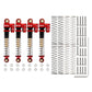 INJORA 43mm Shocks Aluminum Threaded Tele Absorber Damper Upgrades Parts Accessories for Axial SCX24 Gladiator Deadbolt C10 (Red