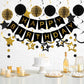 meowtastic Birthday Decorations, Happy Birthday Banner with Honeycomb Balls, Star Hanging Swirl Streamers, Circle Dot Garland, H