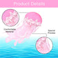 Double Bread Jellyfish Plush Toy, Cute Pink Stuffed Animal for Kids, Birthday Room Decor, Sea Animal Gift