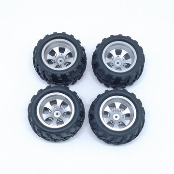 KingVal Replacement 2PCS Left + 2PCS Right Tire Tyre Wheel RC Parts Compatible with WLtoys A979 A979-B A979-A RC Car