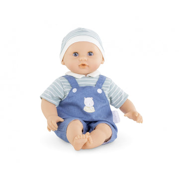 Corolle Bébé Calin Mael Boy Baby Doll - 12' Soft Body Doll With Blue Outfit, Sleeping Eyes That Open And Close, Vanilla Scented, Mon Premier Poupon Collection For Ages 18 Months And Up