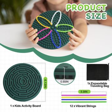 Push Peel Sensory Activity Board ,Labyrinthine Silicone Fidget Toy For Stress Anxiety Autistic Adhd, Calm Down Travel Toys For K