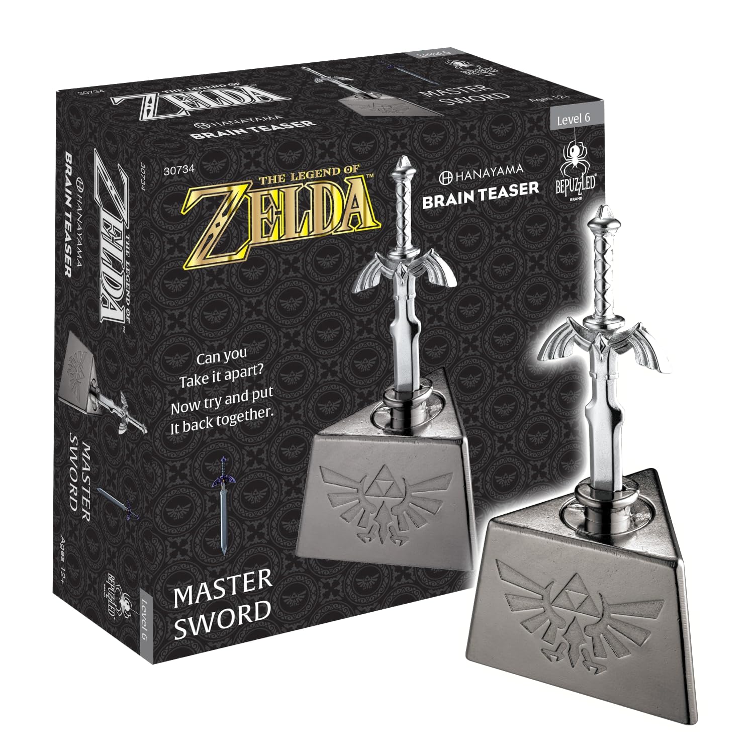 BePuzzled  Legend of Zelda Master decorative replica blade Hanayama Brain Teaser  Mensa Rated Level 6  for Ages 12 and Up