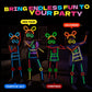 Lewtemi Glow Stick Figure Costume Set - 460 Pcs Colorful Light-Up Outfits, Plastic Accessories for Christmas Party Cosplay and Dancing