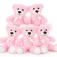 Tezituor Teddy Bear Stuffed Animal Bulk 5 Packs, 14In Small Bulk Teddy Bear Plush, Teddy Bears Centerpiece For Baby Shower, Stuffed Bears Gift For Kids, Girlfriend On Christmas, Valentines, Pink