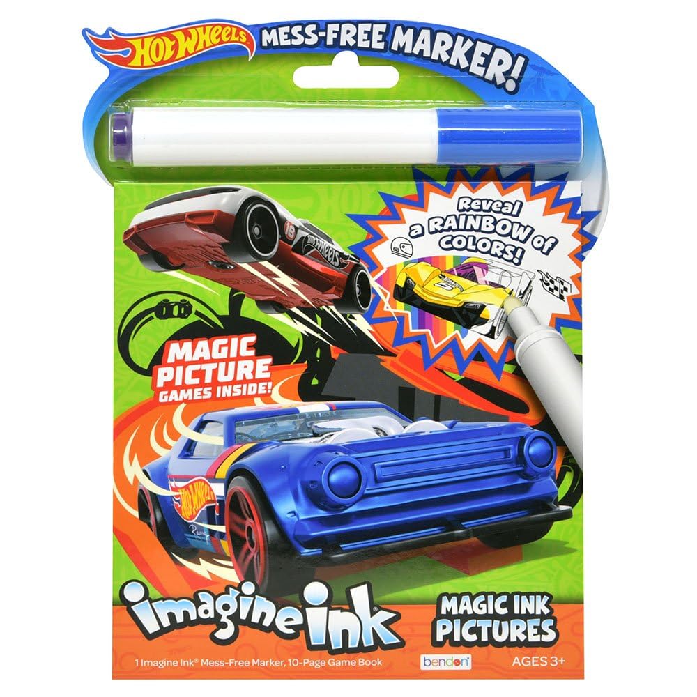 Hot Wheels Coloring Book Set For Kids Bundle With Hot Wheels Car Activity Books, Sticker Pads, Hot Wheels Hot Rod Imagine Ink Coloring And More