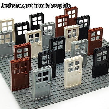 40Pcs Doors And Frame Building Block Toys For Moc Creative House Brick Accessories Compatible With Classic Bricks Building Toy For Kids(20 Set)