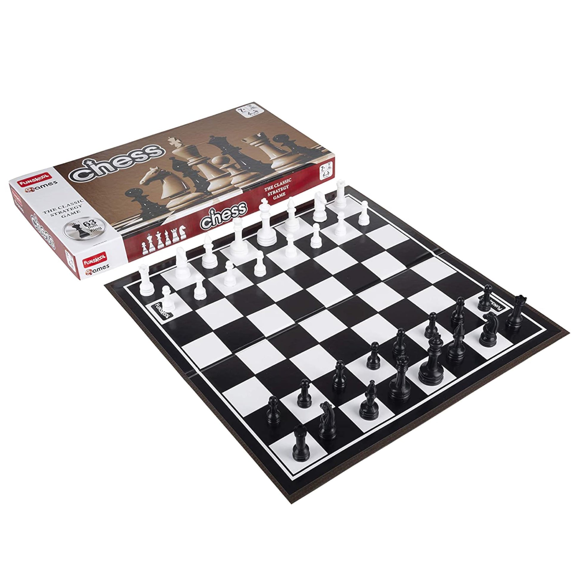Funskool Chess, Strategy Game, Board Game For Kids, Adults, Families, Educational, Fun, 2 Players, Family Fun, Learning Activity