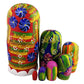 Winterworm 7Pcs Red Flowers And Berries Wooden Russian Nesting Dolls Matryoshka Russian Doll