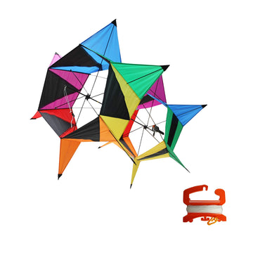 Windnsun Supersize Revolution 3D Spin Box Nylon Kite, 36 Inches Long