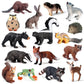 SCAHOW 16 PCS Forest Animals Figurines - Plastic Miniature Toys for Cake Toppers & Decorations, Birthday & Baby Shower Gifts