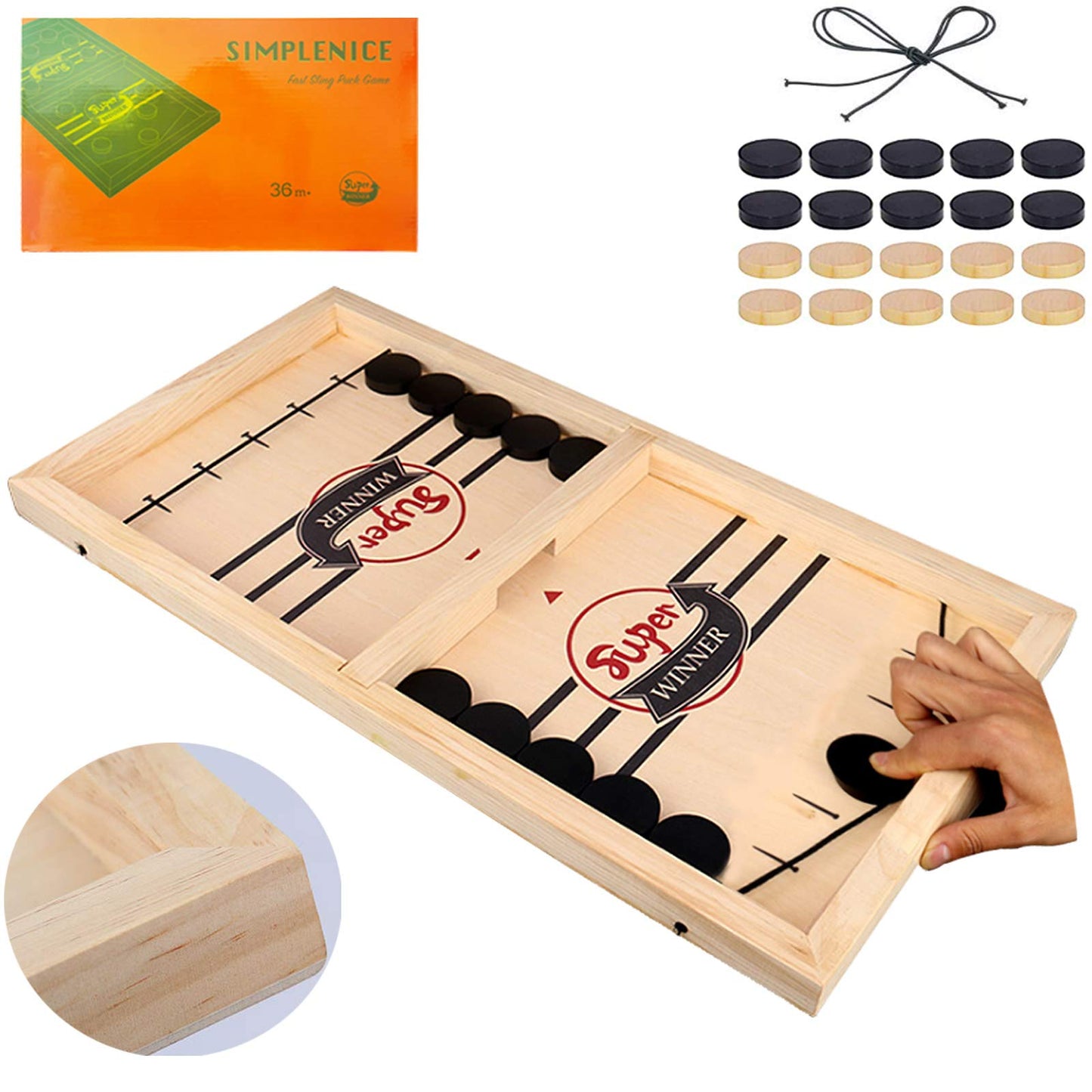 Fast Sling Puck Game,Sling Puck Game,Super Winner Games Toy,Paced Winner Board Games Toys For Kids & Adults Large Size
