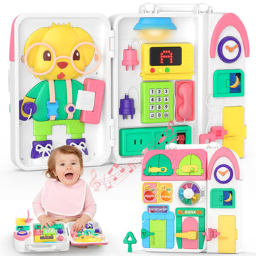 Montessori Toys For 1+ Year Old Girl Gifts, Busy Board Educational Toy For 2 Year Old Girl, Toddler Girl Learning Toy Age 1-2, First Christmas 1St Birthday Gifts For 1+ Year Old Girl Boy