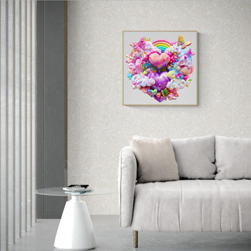 Valentines Day Gifts-Wooden Puzzles For Adults, Wooden Jigsaw Puzzles For Adults, Rainbow Cloud Unique Shaped Wood Puzzles Adult