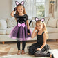 SVMK Girls Cat Costume Kids Toddler Kitty Dress Costumes Accessories Cat Ears Headband Gloves Tail Halloween Dress Up Cosplay (1
