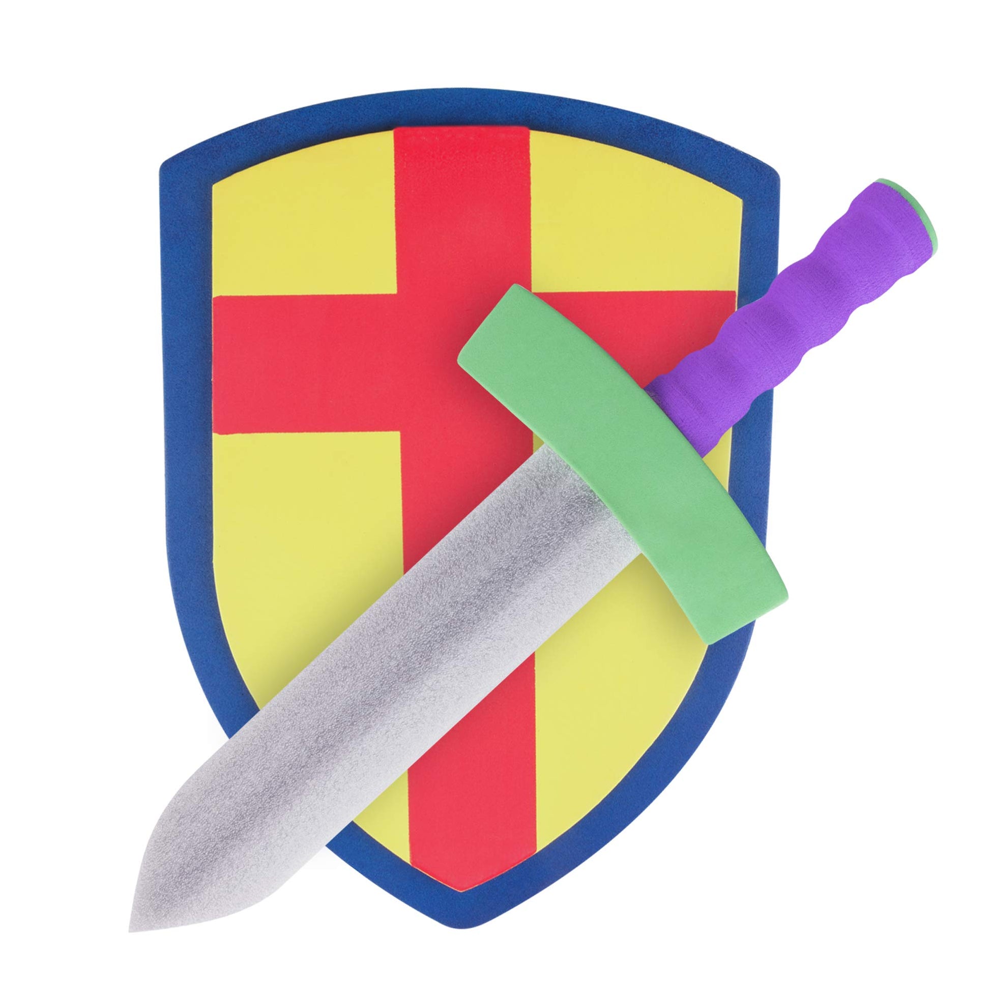 Super Z Outlet Children's Foam Toy Medieval Joust decorative replica blade & Shield Knight Set Lightweight Safe for Birthday Party Activities  Event Favors  Toy Gifts