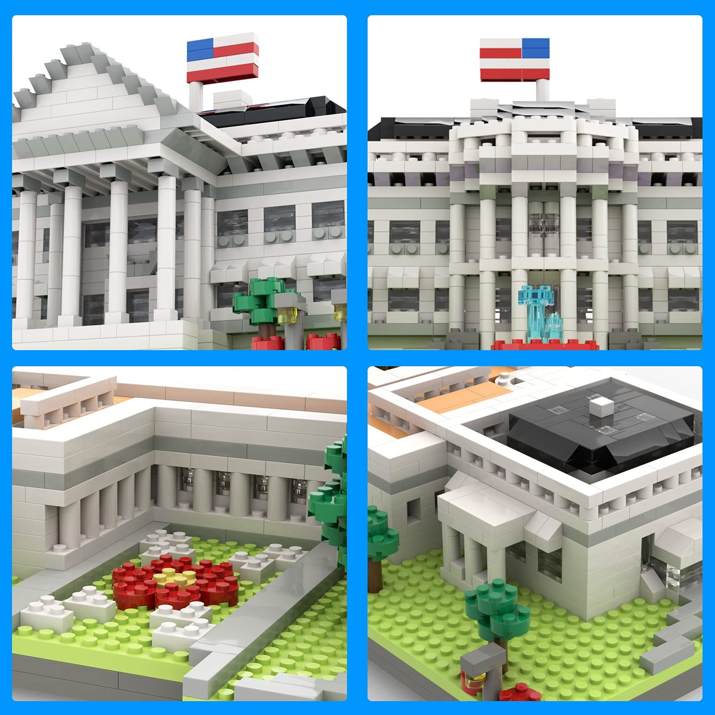 SEMKY Micro Mini Blocks White House Model Set - 3000 Pieces, Plastic, Multicolor Building Toys for Kids and Adults