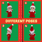 Joyin Christmas 3Pcs Tiny Elf Doll Christmas With 1 Red,1 Green And 1 Pink Elf Doll,Holiday Decoration Accessories Tiny Gift For Girls Boys Kids Adults