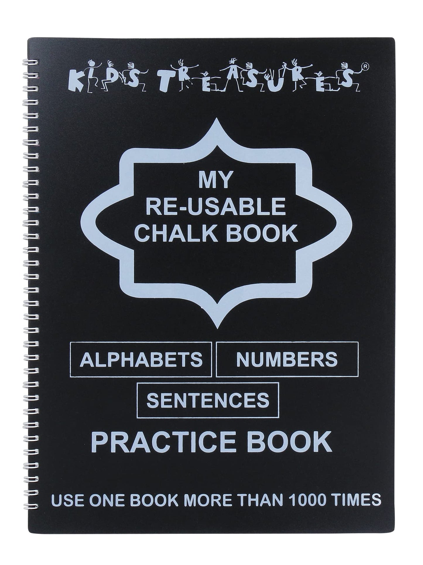 Kids Treasures My Reusable Chalk Book With Red&Blue Lines&Squares