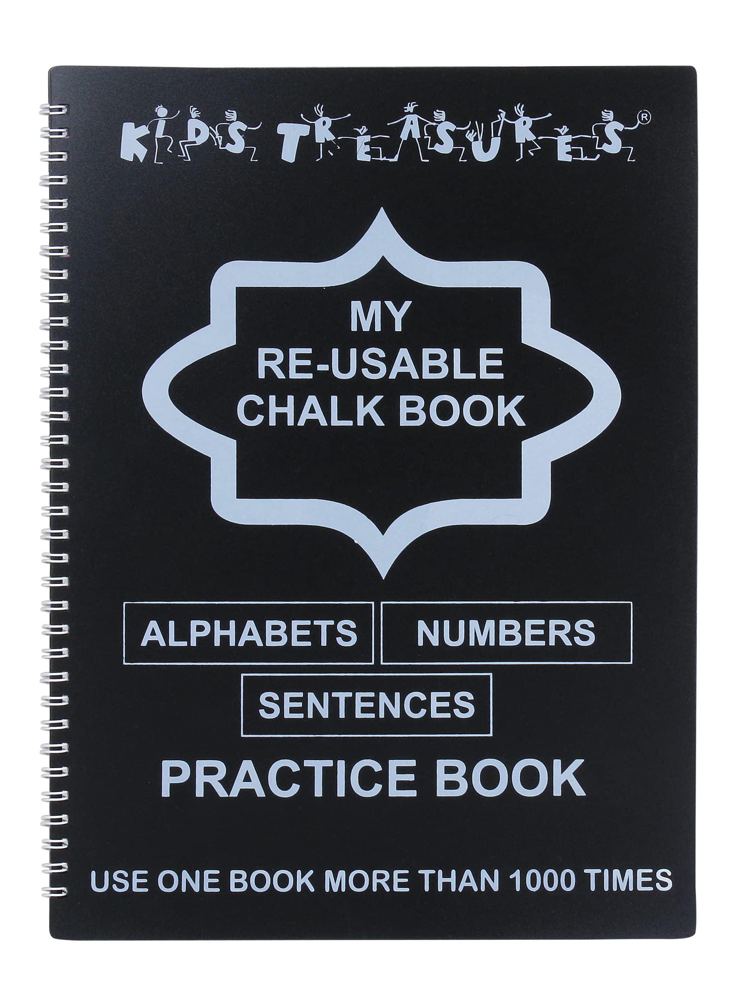 Kids Treasures My Reusable Chalk Book With Red&Blue Lines&Squares