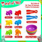 Counting Dinosaurs Toys Matching Games With Sorting Bowls Learning Activities Preschool Manipulatives Montessori Fine Motor Skills Toys For 3 4 5 Years Kids Toddler
