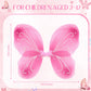 Junkin 24 Pcs Fairy Wings For Girls Butterfly Angel Wings Costume Bulk 14 X 16 Inch Vintage Princess Wings Kids' Dress Up Access