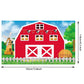Farm Barn Door Backdrop Birthday Party Supplies Barn Door Backdrop Banner Farm Photography Props Photo Booth For Themed Birthday Party Supplies 72.8 X 43.3 Inch(Red)