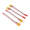 rflaueo 4pcs JST to XT60 Male Female RC Connector Adapter Wire with 20awg 4inch Cable(E86-4)