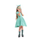 Raberto Kids 50S Costume - 1950S Dress With Headband, Glasses And Socks For Girls 5-6 Years, Medium, Green