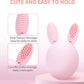 Bunny Eggy Teether Baby Teething Toy Rabbit Egg Rattle Toy Teething Pain Relief For Babies Boys Girls - Cream