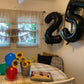Paticool 25 Number Balloon Black, 40 Inch Large 25/52 Number Foil Mylar Balloons For 25Th Birthday Party Celebration Decorations