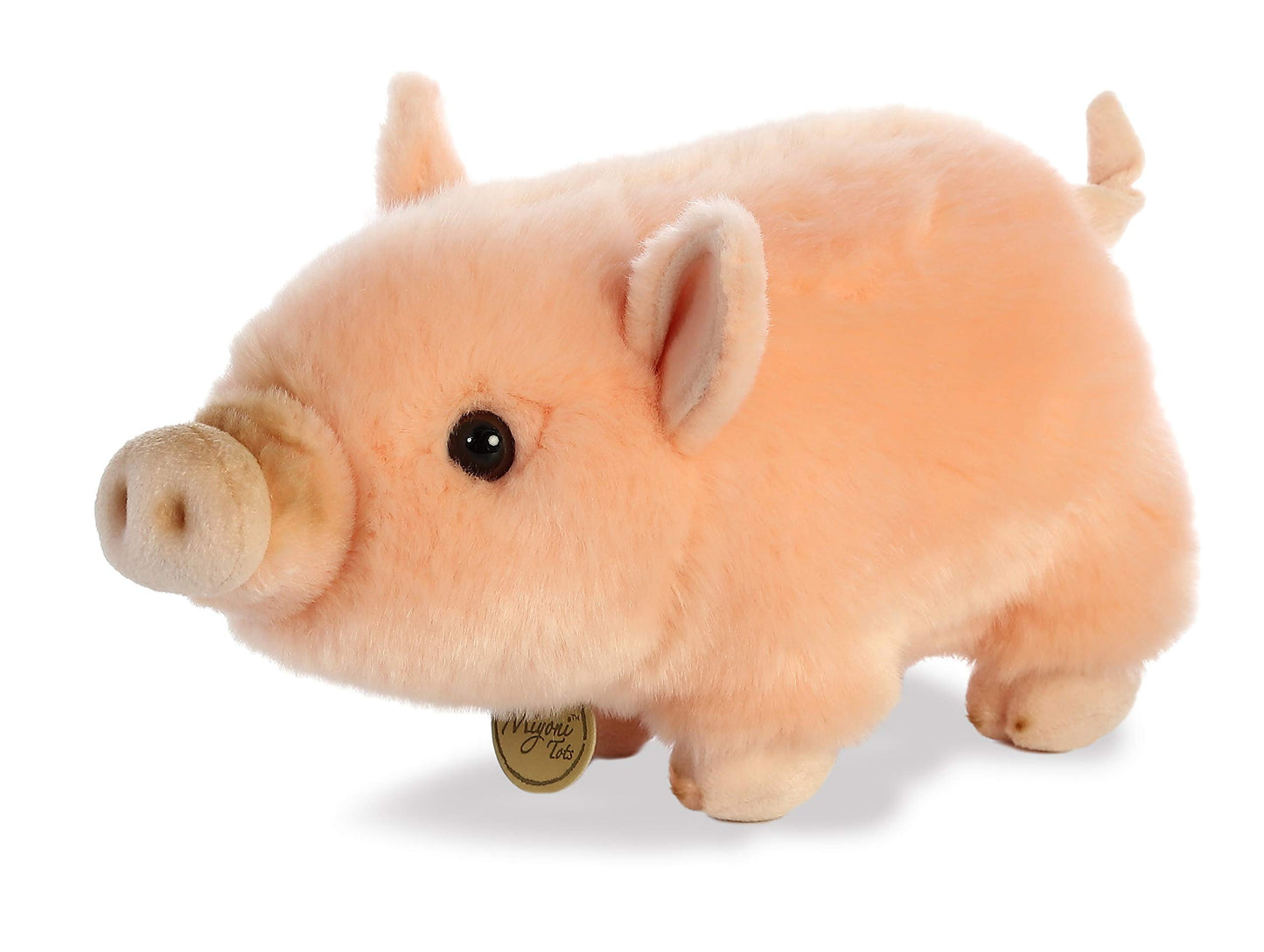 Aurora Adorable Miyoni Tots Pot-Bellied Piglet Pink Stuffed Animal - Lifelike Detail - Cherished Companionship - Pink 11 Inches