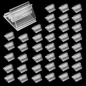 Litoexpe Clear Game Card Holder Stand, 50pcs Acrylic Card Stand, Plastic Game Piece Holders for Cards, Party, Game, Photos, Memo