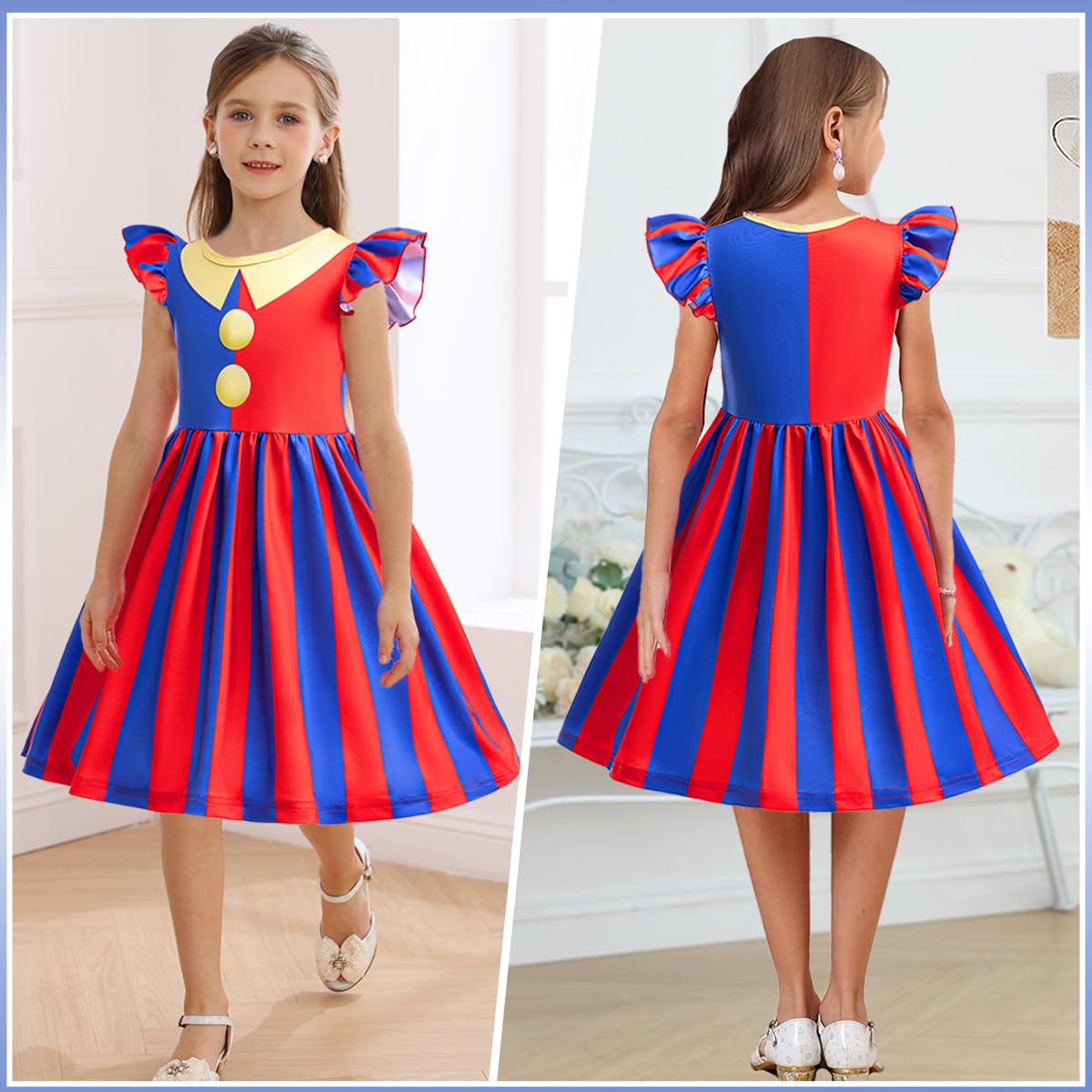 Zaisuifun Circus Costume For Little Girls Kid Fancy Carnival Halloween Cosplay Dress, 6-7 Years(Tag 140)