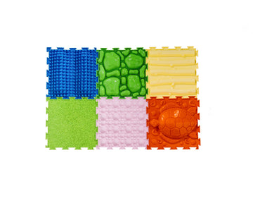 Sea Turtle Multi-Functional Sensory Mat For Autism 6 Pcs Therapy And Play, Featuring Puzzle Tiles And Orthopedic Massage, Module