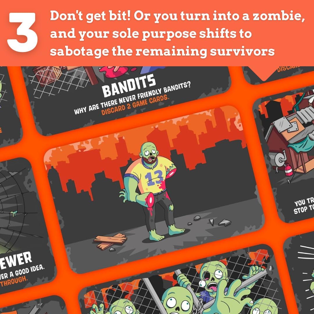 Ridley's Zombie Edition Card Game - Fun Party Game for 2-5 Players, Ages 7+, Multi Color, Model GME028