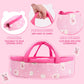 Aori 10 Pcs Reborn Baby Dolls Clothes Set with Pink Bassinet for 16-18 Inch Baby Doll, Carrier Bed and Baby Doll Clothes Outfit